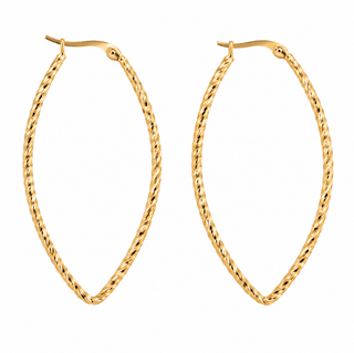 18K Gold-Plated Diamond-Cut Statement Hoop Earrings - DesignedBy The Boss