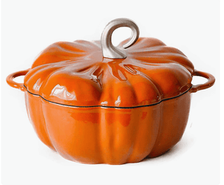 3.7L Pumpkin Shape Cast Iron Dutch Oven With Stainless Steel Knob - DesignedBy The Boss
