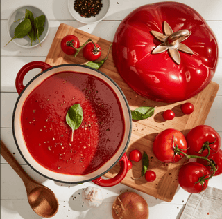 4 - Quart Enameled Cast Iron Tomato Dutch Oven - DesignedBy The Boss