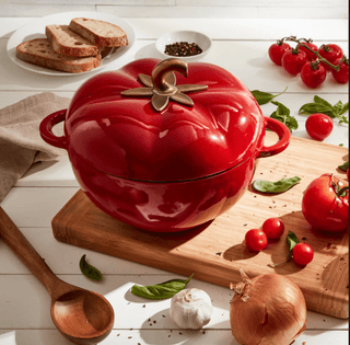 4 - Quart Enameled Cast Iron Tomato Dutch Oven - DesignedBy The Boss