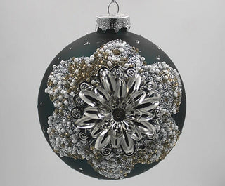 4"Glass Ball Christmas Ornament With Details Set Of 6 - DesignedBy The Boss