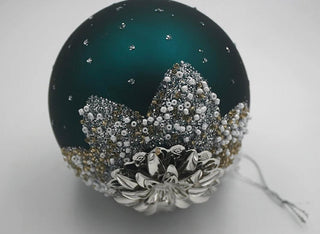 4"Glass Ball Christmas Ornament With Details Set Of 6 - DesignedBy The Boss