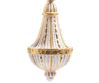 8"H Glass Gold Chandelier Ornament - Home Décor - Holliday Decor - DesignedBy The Boss