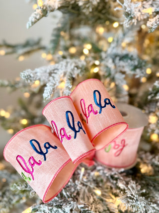 Peach Decorative Ribbon - Christmas Ribbon for Wreath, Christmas Tree, Gift Wrapping