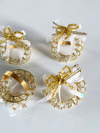 Gold Jeweled Napkin Ring (Set of 4)