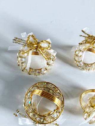 Gold Jeweled Napkin Ring (Set of 4)