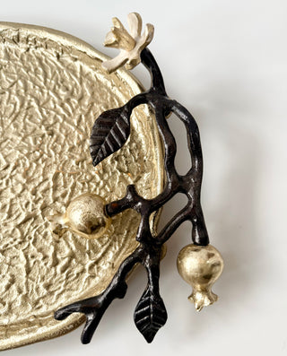 Gold Pomegranate Serving Tray