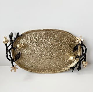 Gold Pomegranate Serving Tray