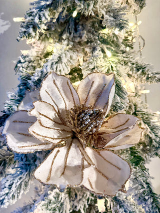 Large Christmas Poinsettia Pick-Christmas Tree Embellishment 22" Tall