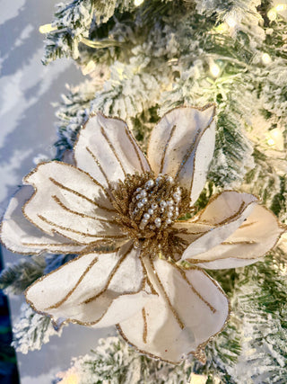 Large Christmas Poinsettia Pick-Christmas Tree Embellishment 22" Tall