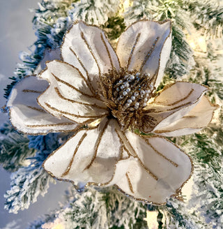 Large Christmas Poinsettia Pick-Christmas Tree Embellishment 22" Tall