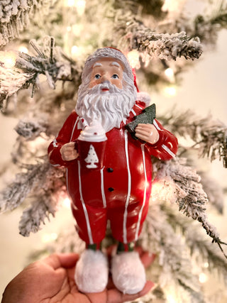 Santa Midnight Snack- Santa Claus Drinking Hot Cocoa & Cookies