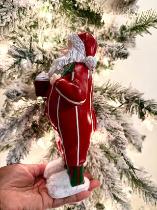 Santa Midnight Snack- Santa Claus Drinking Hot Cocoa & Cookies