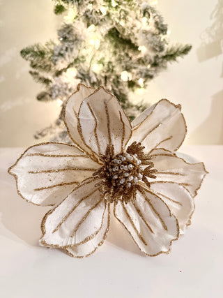 Large Christmas Poinsettia Pick-Christmas Tree Embellishment 22" Tall