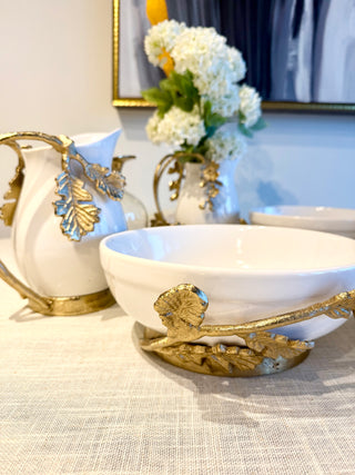 White Ceramic Serving Bowl