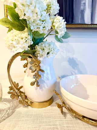 White Ceramic Serving Bowl - Salad Bowl