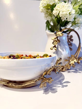 White Ceramic Serving Bowl - Salad Bowl