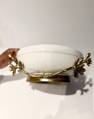 White Ceramic Serving Bowl - Salad Bowl