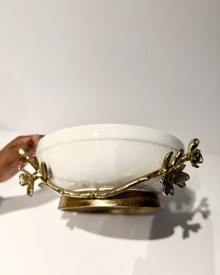 White Ceramic Serving Bowl - Salad Bowl