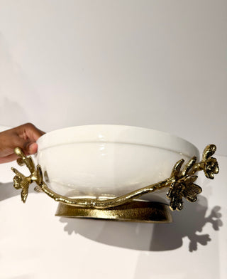 White Ceramic Serving Bowl - Salad Bowl