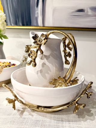 White Ceramic Serving Bowl - Salad Bowl