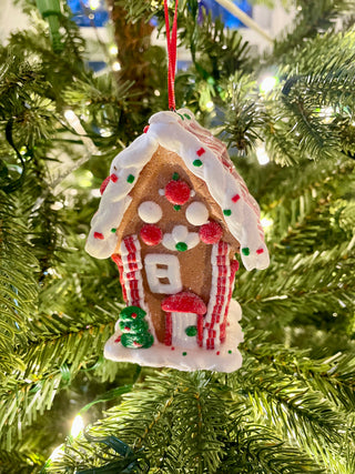 Gingerbread House Clay Dough Christmas Ornaments - Holiday Decor