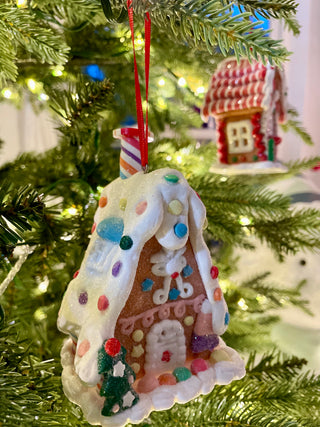 Gingerbread House Clay Dough Christmas Ornaments - Holiday Decor