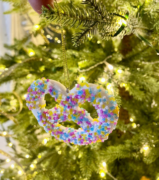 Sprinkles Pretzel Ornaments - Holiday Decor