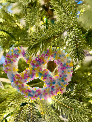 Sprinkles Pretzel Ornaments - Holiday Decor