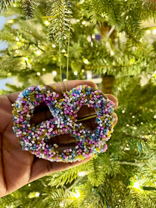 Sprinkles Pretzel Ornaments - Holiday Decor