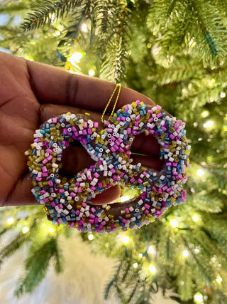 Sprinkles Pretzel Ornaments - Holiday Decor