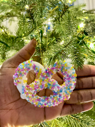 Sprinkles Pretzel Ornaments - Holiday Decor