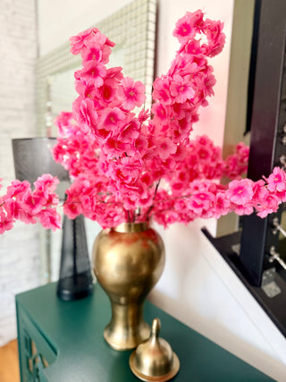 Hot Pink  Artificial Silk Cherry Blossom (Set of 3 Stems)