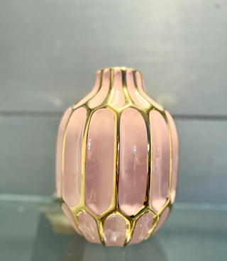 Ceramic Decorative Vase With Gold Details