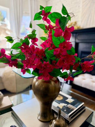 Vibrant Fuchsia Bougainvilleas Stem ( 1 Stem) Outdoor Safe - Realistic Fake Bougainvillea Vines