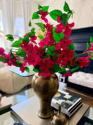 Vibrant Fuchsia Bougainvilleas Stem ( 1 Stem) Outdoor Safe - Realistic Fake Bougainvillea Vines
