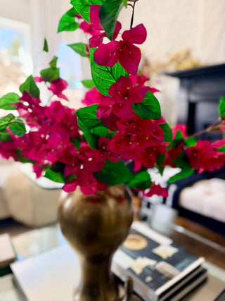 Vibrant Fuchsia Bougainvilleas Stem ( 1 Stem) Outdoor Safe - Realistic Fake Bougainvillea Vines