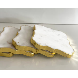Marble Coasters With Gold Edge