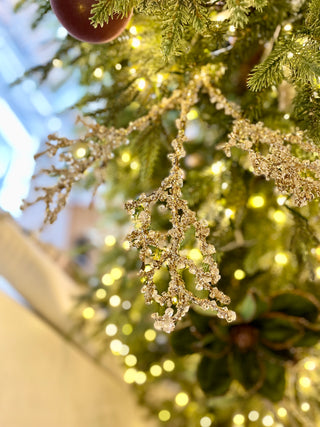 White Christmas Ice Pick - Icy Branch Pick  - Ice Covered Branch - Holliday Decor