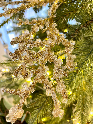 White Christmas Ice Pick - Icy Branch Pick  - Ice Covered Branch - Holliday Decor