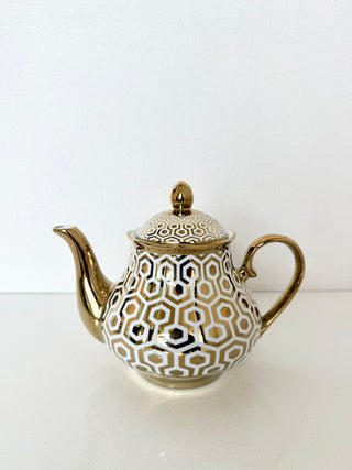 Gold Ceramic Teapot
