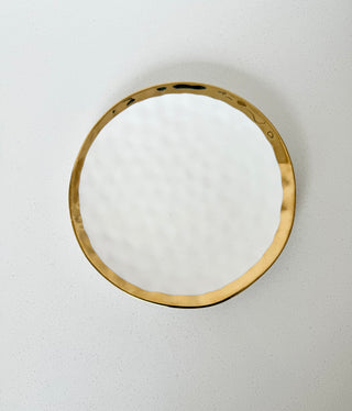 Luxury White Dinnerware Set With Gold Trim (3 pieces)