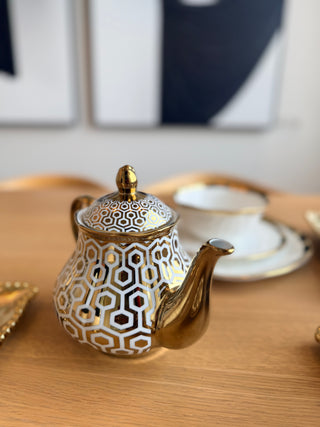 Gold Ceramic Teapot