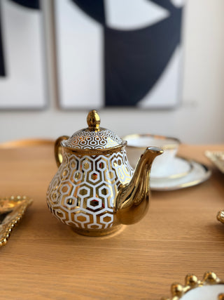 Gold Ceramic Teapot