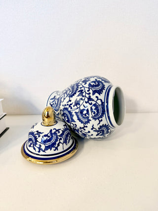Small Ceramic Ginger Jar - Light Blue