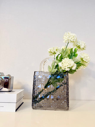 Glass Handbag Shape Vase - Flower Vase - Home Decor