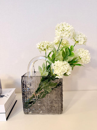 Glass Handbag Shape Vase - Flower Vase - Home Decor