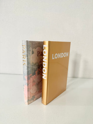 Set Set of 2 Beautiful Decorative Hardcover Books + 1 Golden Swan On A Stackable book - Sculpture