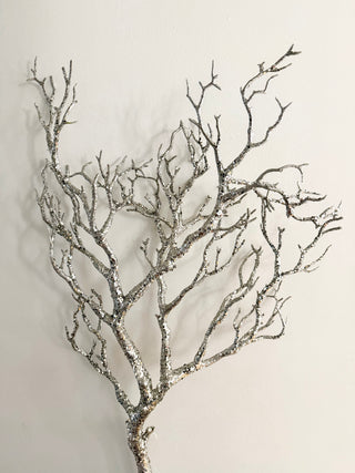 X-Large Silver Sparkle Twig Branch - Holiday Decor
