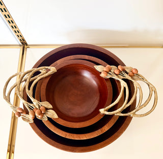 Golden Orchard Wood Serving Bowl Collection